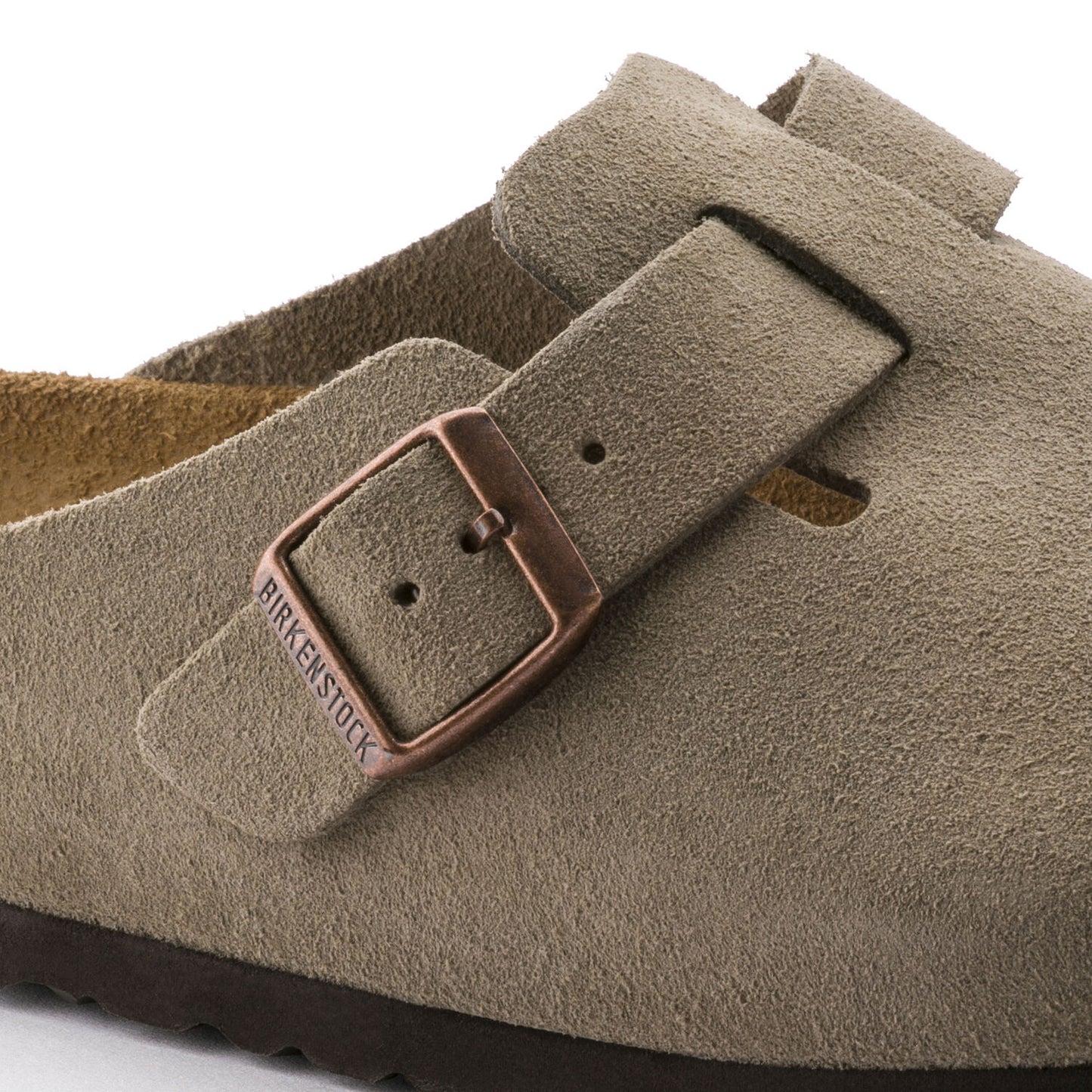 Boston Soft Footbed Taupe Suede- Regular/Wide
