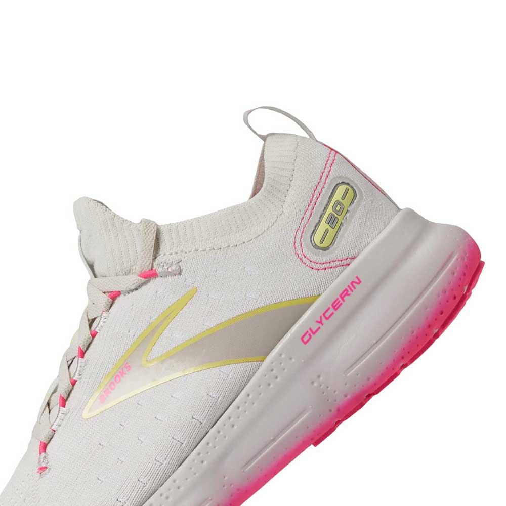 Women's Glycerin StealthFit 20 Running Shoe - Grey/Yellow/Pink - Regular (B)