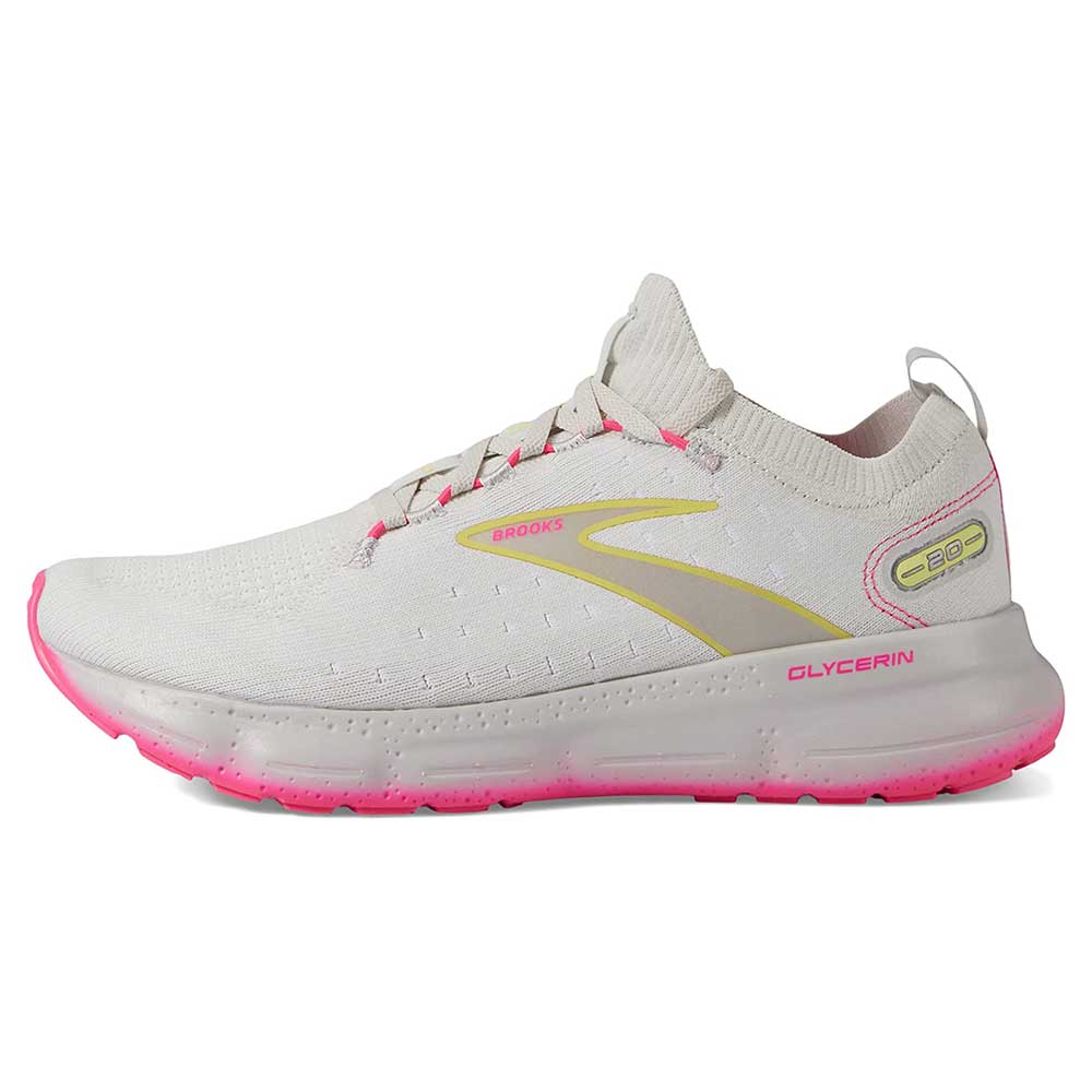 Women's Glycerin StealthFit 20 Running Shoe - Grey/Yellow/Pink - Regular (B)