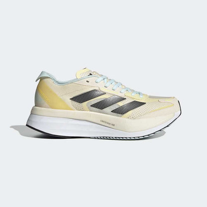Women's AdiZERO Boston 11 Running Shoe - Ecru Tint/Night Met- Regular (B)
