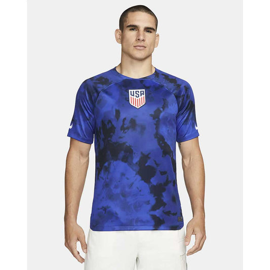 Men's USA DF Stadium Away Short Sleeve Jersey - Bright Blue/White