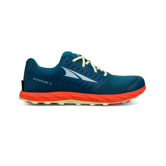 Men's Superior 5 Trail Running Shoe - Blue/Lime - Regular (D)