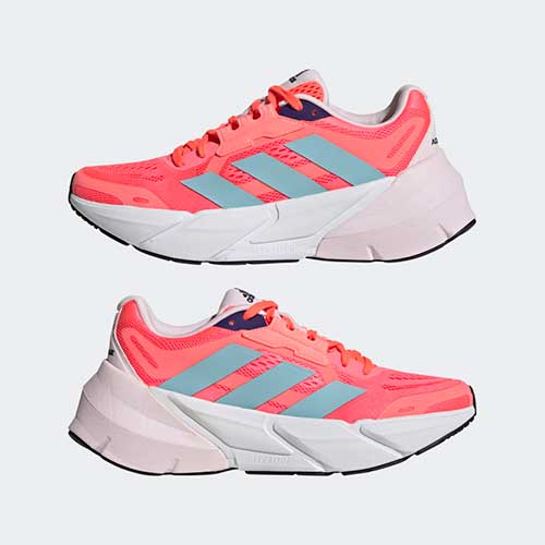 Women's AdiSTAR Running Shoe - Turbo/Hazy Sky/Almost Pink - Regular (B)
