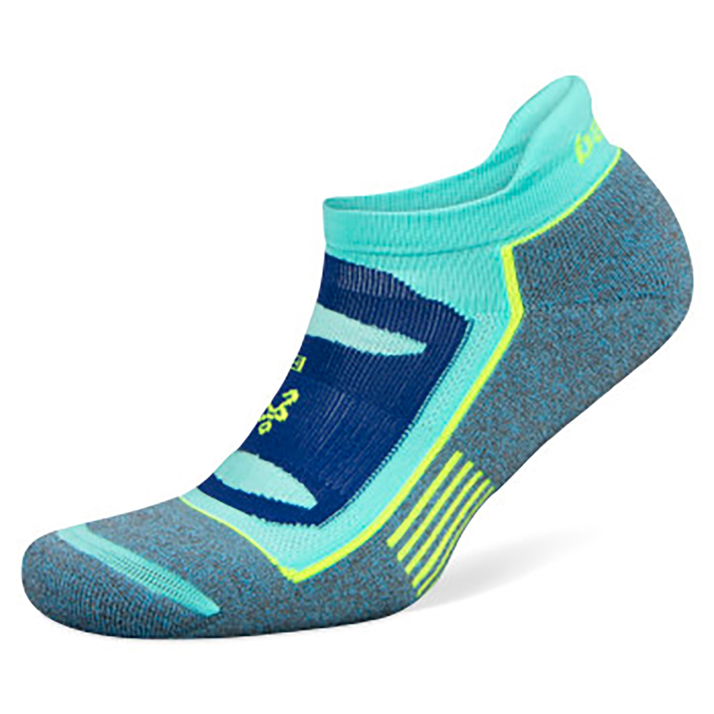 Unisex Blister Resist No Show Running Socks - Blue/Aqua