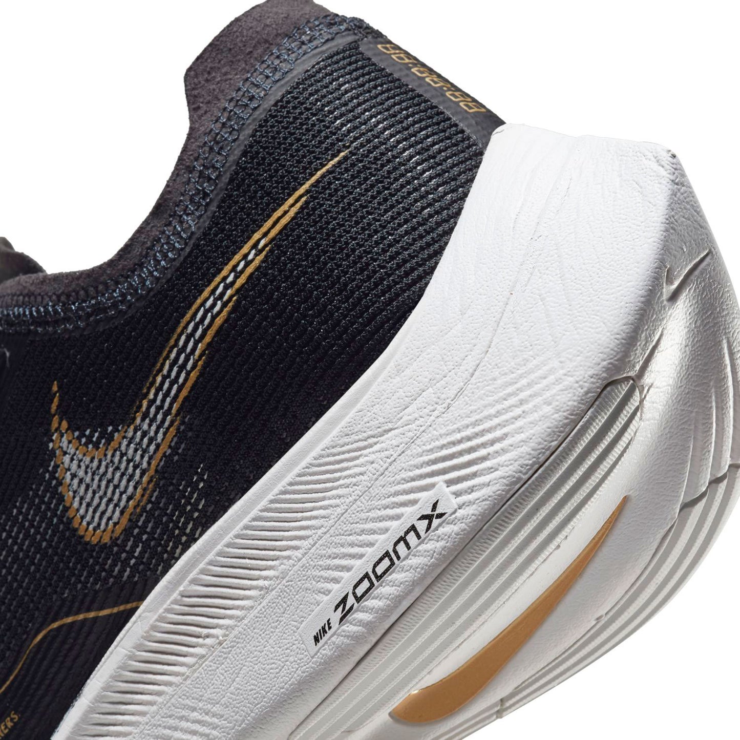 Men's ZoomX Vaporfly Next % 2 Racing Shoe - Black/White/Metallic Gold Coin - Regular (D)