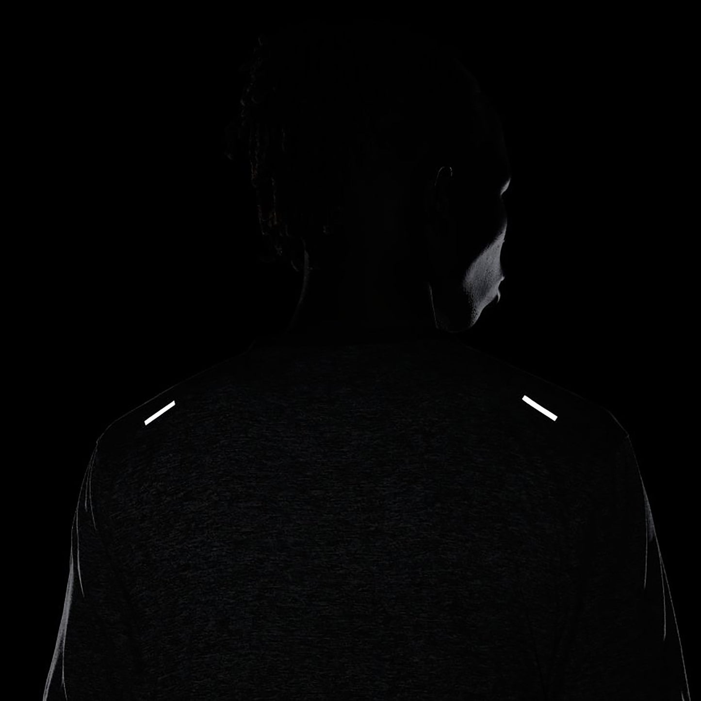 Men's Nike Dri-FIT Rise 365 Short Sleeve Running Top - Black/Heather/Reflective Silver