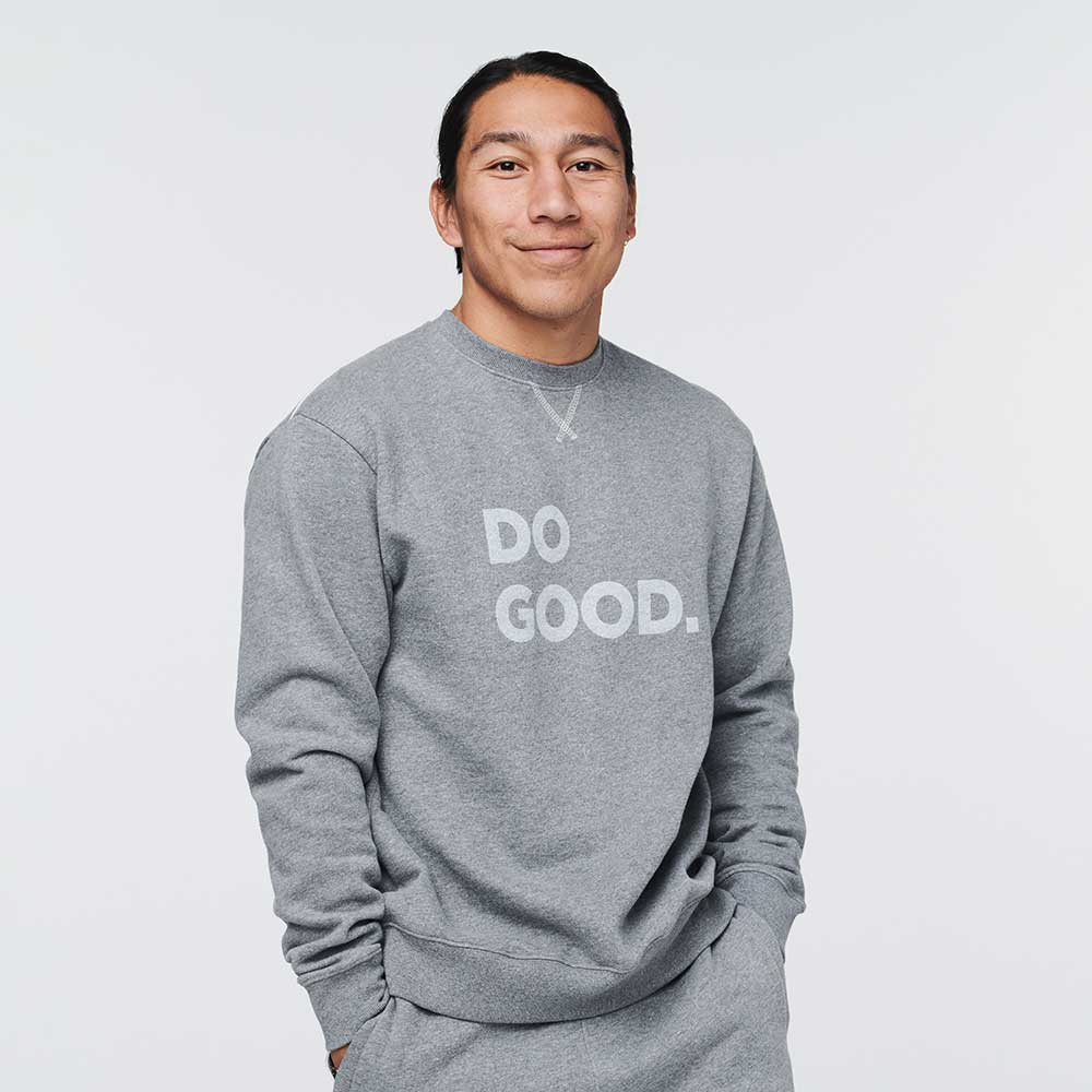Men's Do Good Organic Crew Sweatshirt - Heather Grey