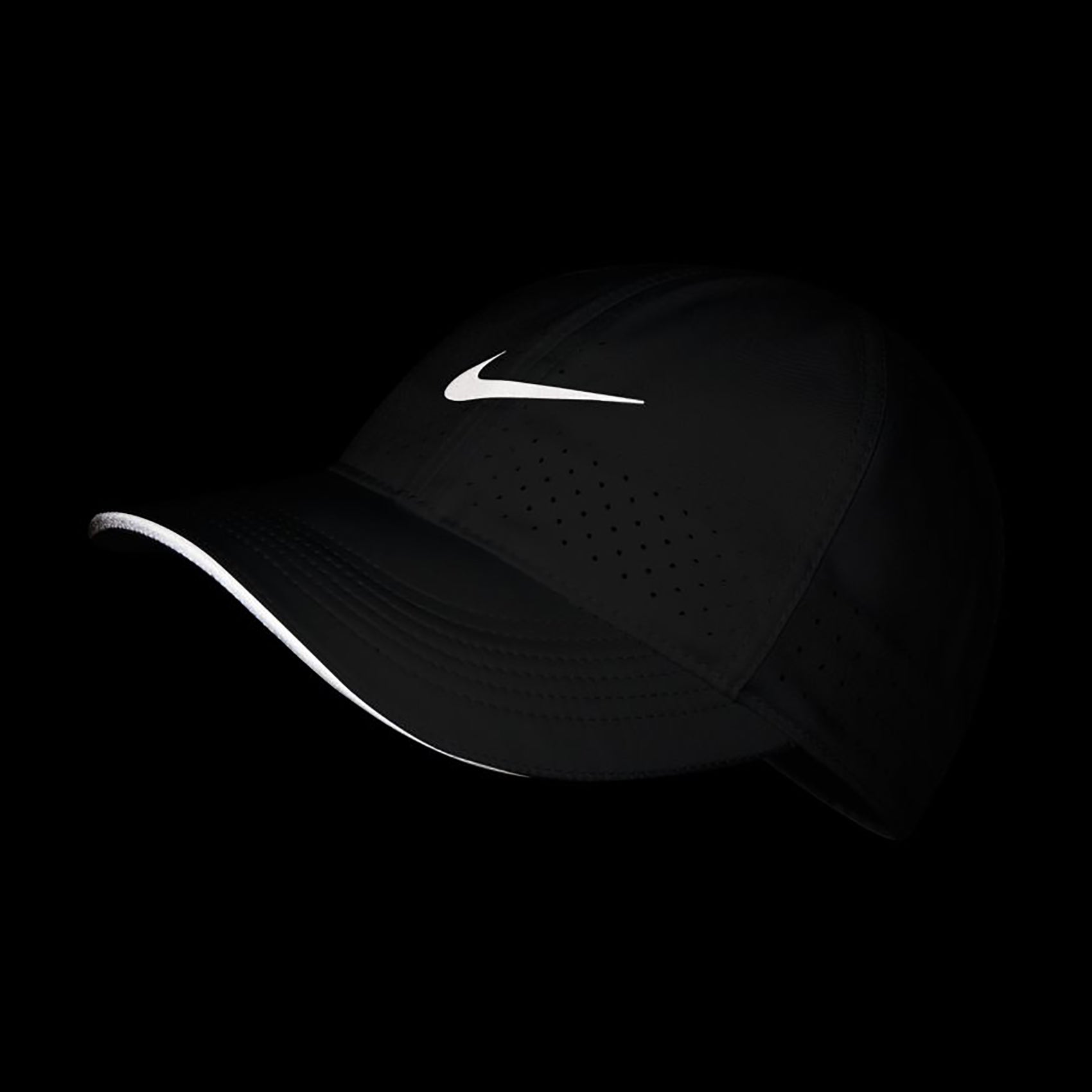 Nike AeroBill Featherlight Cap - Black / Black / White