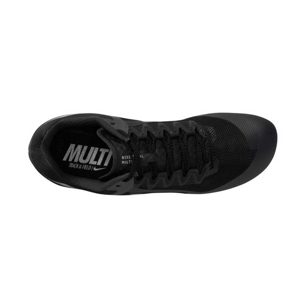 Unisex Nike Zoom Rival Track and Field Distance Spikes - Black/Metallic Silver/Lt Smoke - Regular (D)