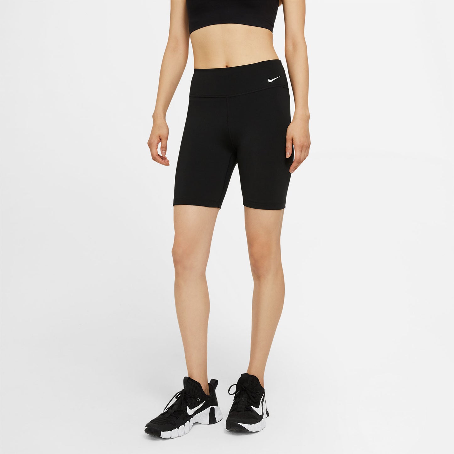 Women's Nike One Mid-Rise 7" Short - Black/White
