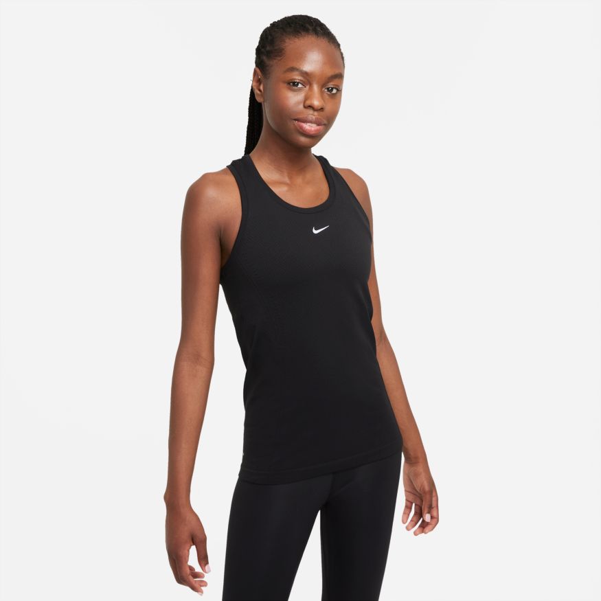 Women's Nike Dri-FIT ADV Seamless Tank Top - Black/Reflective Silver