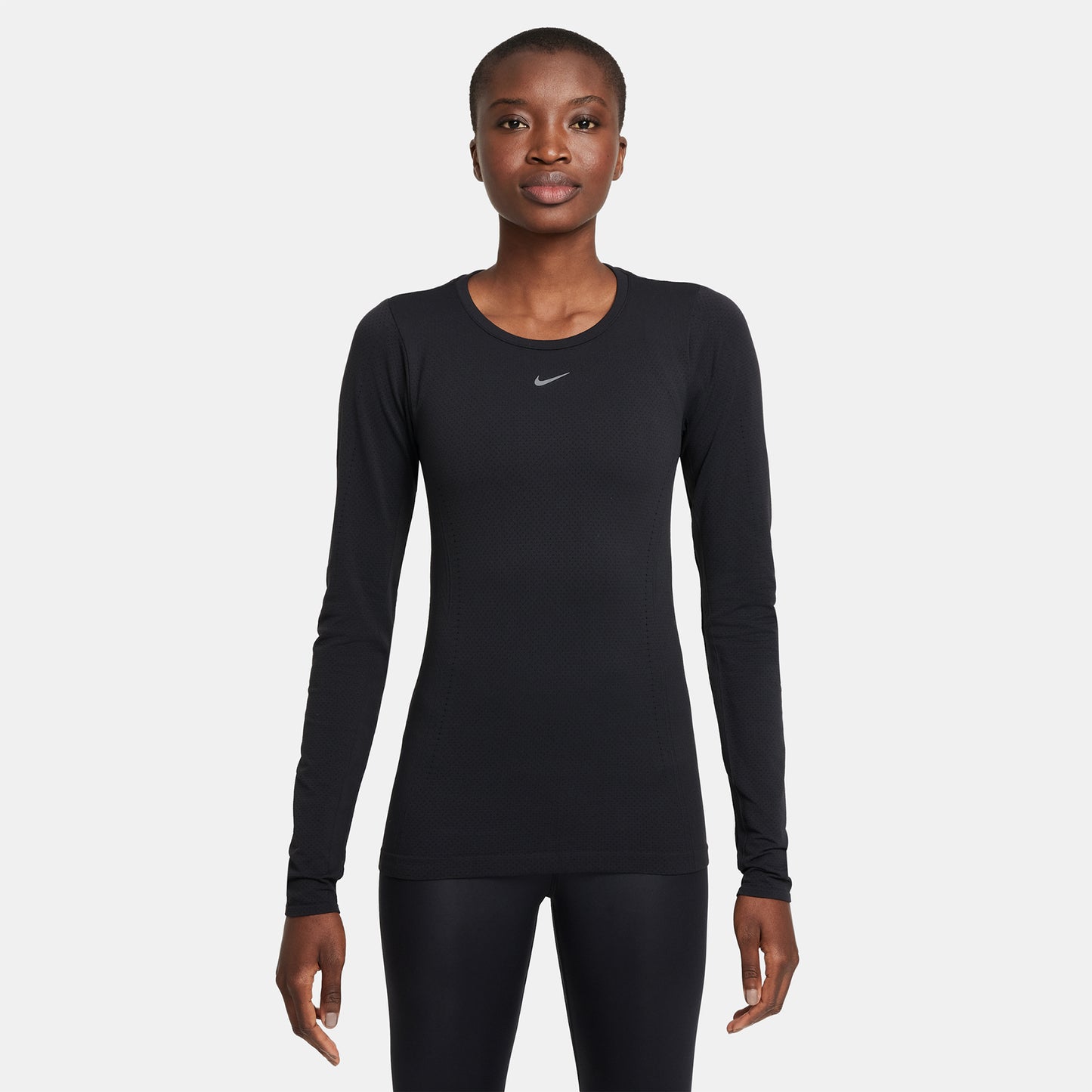 Women's Nike Dri-FIT ADV Seamless Long Sleeve Top - Black/Reflective Silver