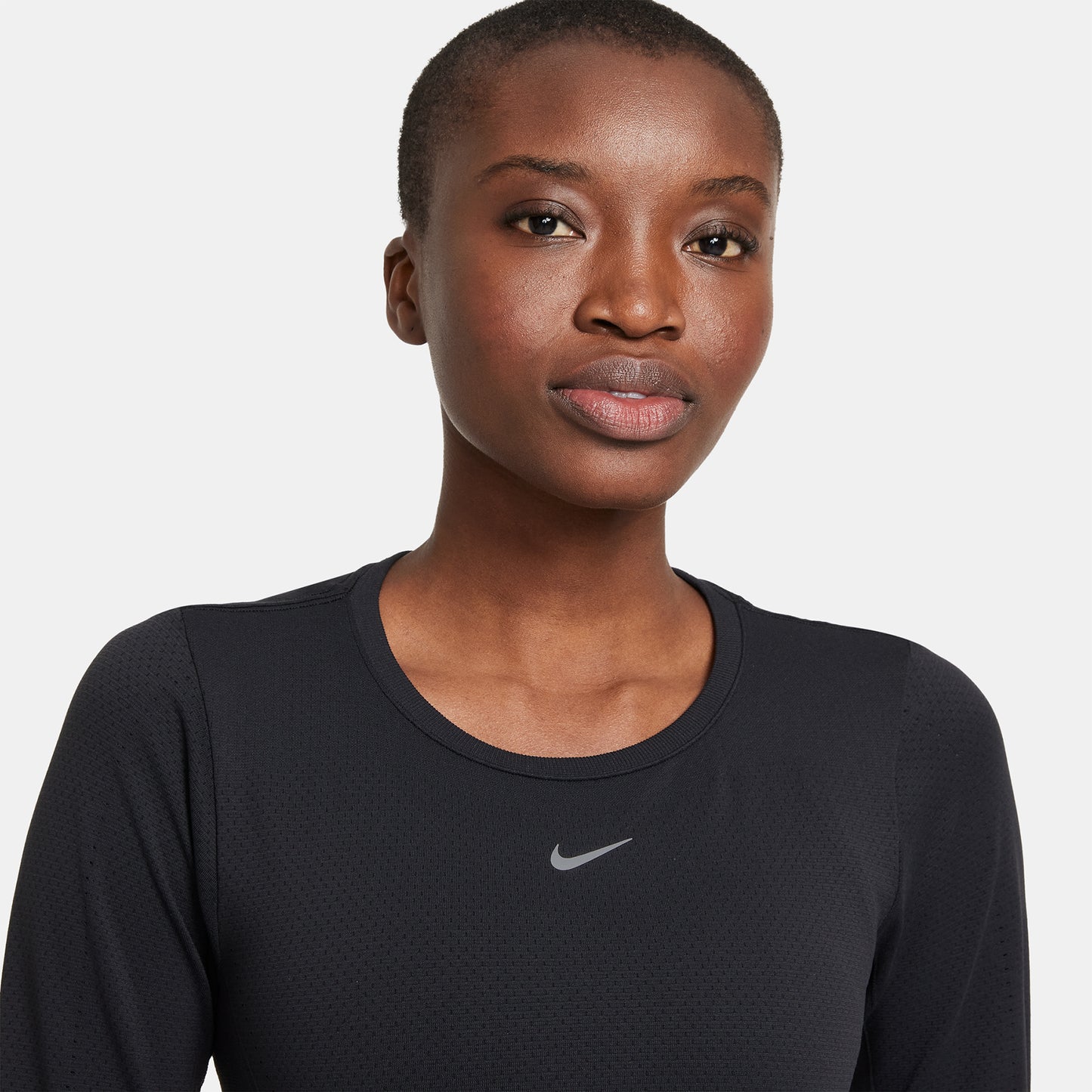 Women's Nike Dri-FIT ADV Seamless Long Sleeve Top - Black/Reflective Silver