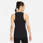 Women's Nike Dri-Fit One Luxe Standard Fit Tank  - Black/Reflective Silver