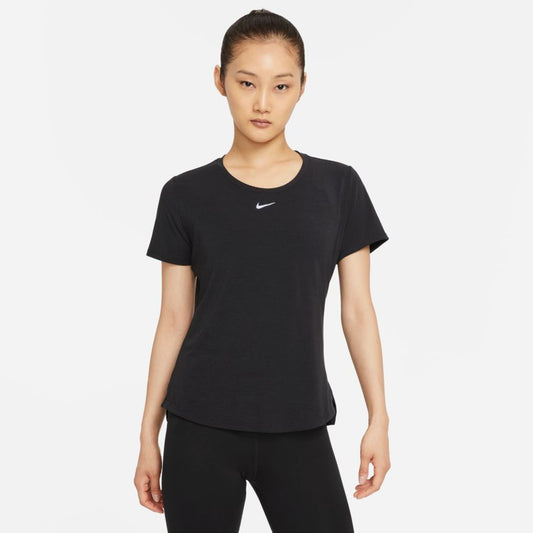 Women's Nike Dri-FIT One Luxe Short Sleeve Top - Black/Reflective Silver