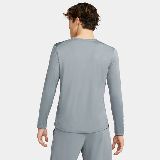 Men's Nike Dri-FIT Miler Long Sleeve Running Top - Smoke Grey/Reflective Silver