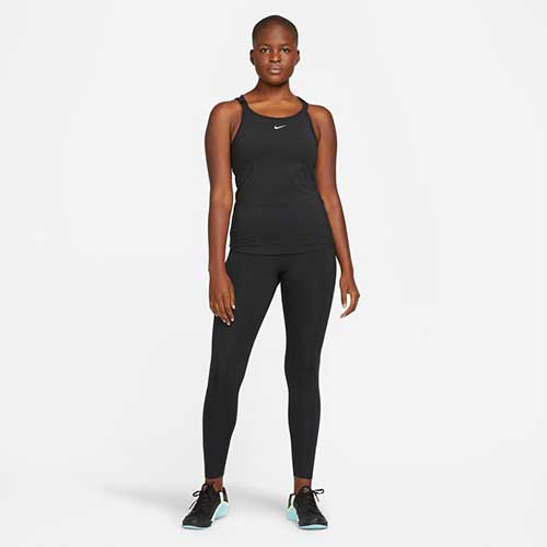 Nike Dri-Fit Black Capri Pants Poly Slim Fit Leggings Women Size