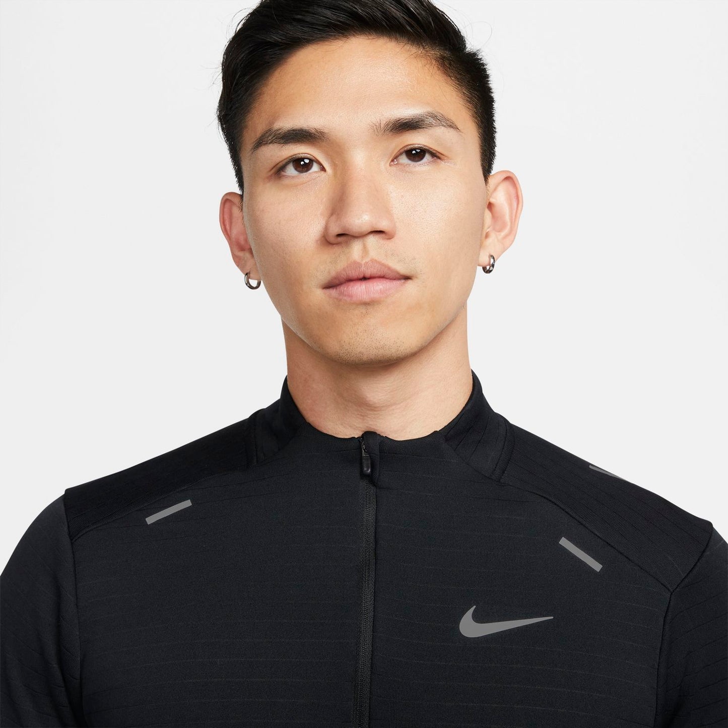Men's Nike Therma-FIT Repel Element 1/2-Zip Running Top - Black/Reflective Silver