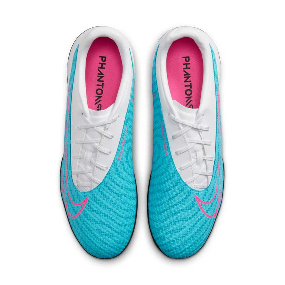 Unisex Phantom GX Academy IC/Court Soccer Shoe - Baltic Blue/Pink Blast/White - Regular (D)