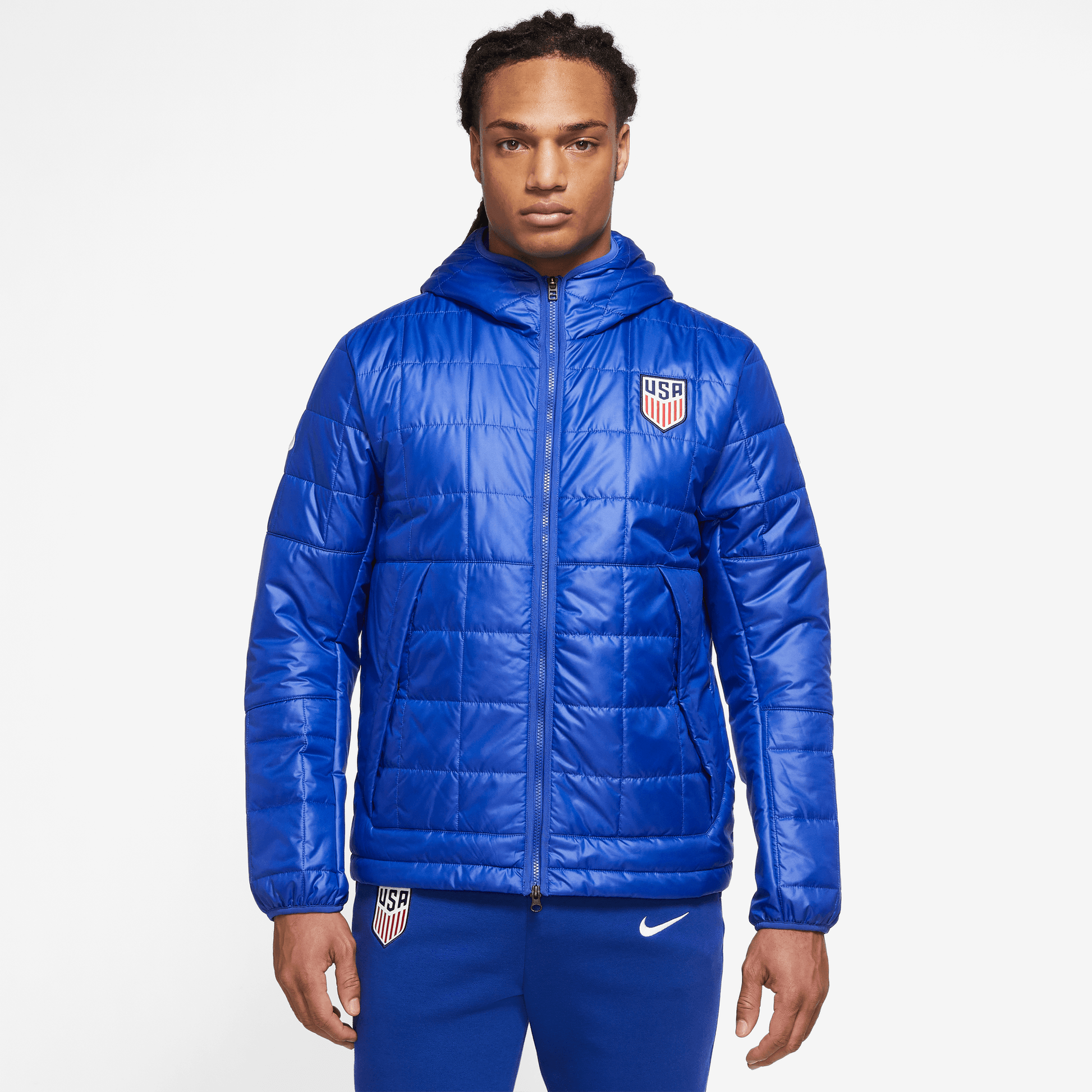 Men\'s USA NSW Syn Fill Jacket - Bright Blue/Speed Red/White – Gazelle Sports | Erstausstattungspakete