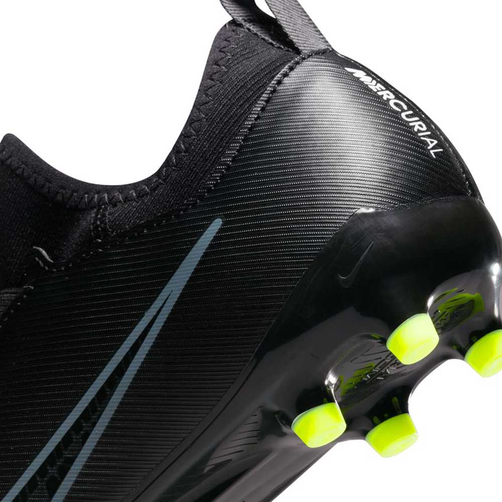 Youth JR Vapor 15 Academy FG/MG Soccer Shoe - Black/Dark Smoke