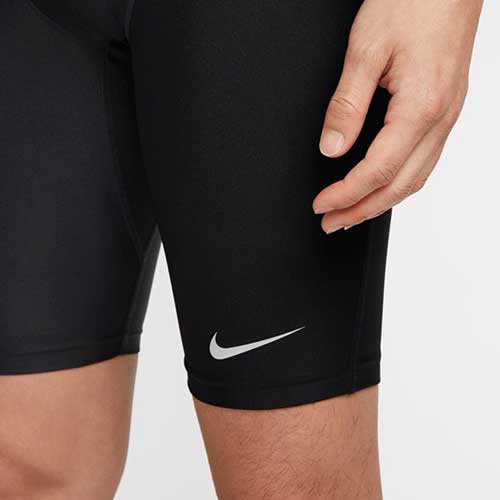 Nike Men's Dri-Fit Power Speed Tight Half Running Shorts-Black/White