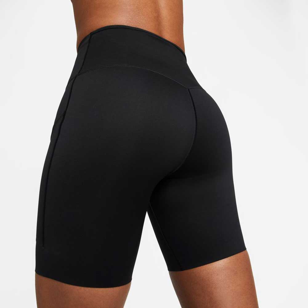 Women's Nike Dri-Fit Go High Rise 8in Short - Black – Gazelle Sports