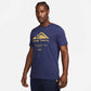Men's Nike Tee Run Trail T-Shirt - Midnight Navy