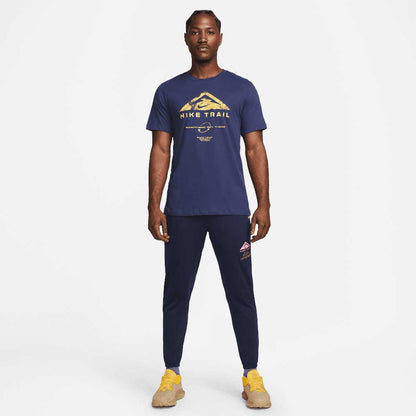 Men's Nike Tee Run Trail T-Shirt - Midnight Navy
