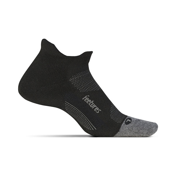 Unisex Elite Light Cushion No Show Tab Sock - Black