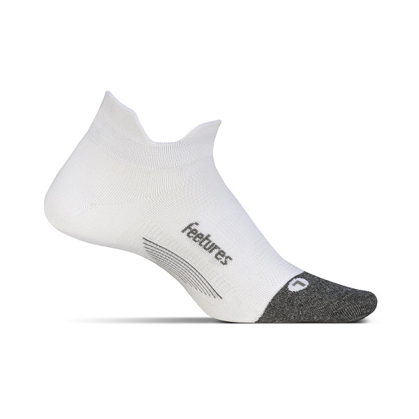 Unisex Elite Ultra Light No Show Tab Sock - White