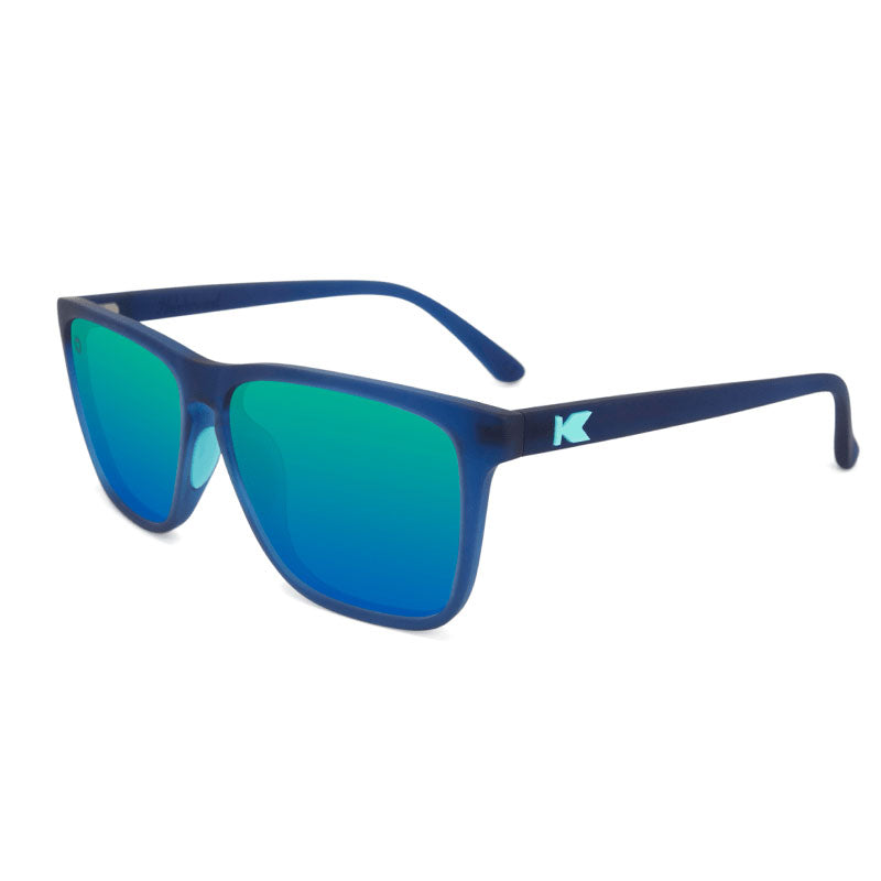Fast Lanes Sport Sunglasses- Rubberized Navy/Mint
