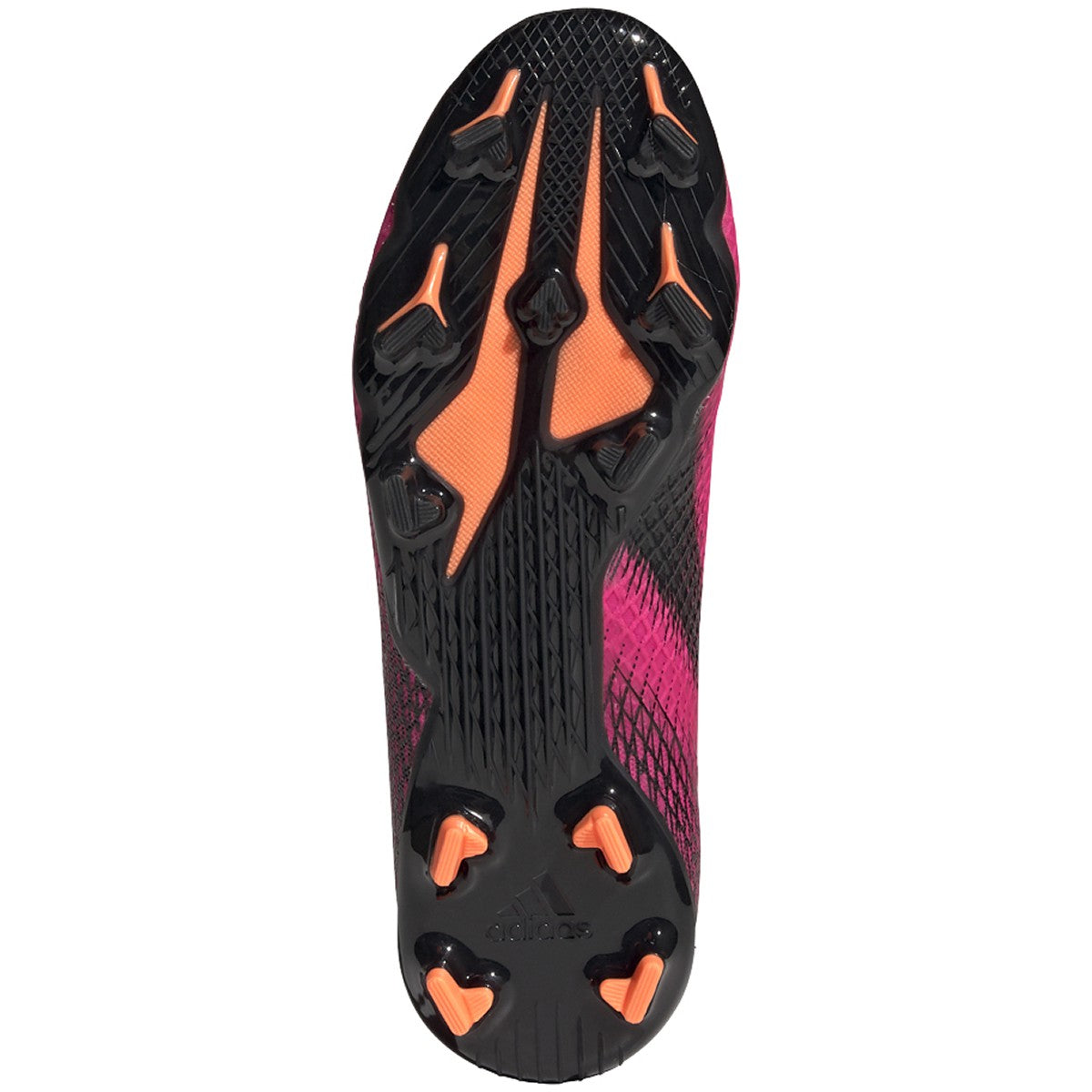 JR X Ghosted .3 Laceless FG Soccer Shoe - Shock Pink/Core Black/Screaming Orange