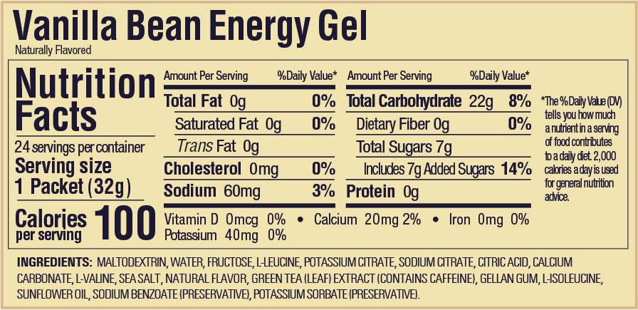 Energy Gel - Vanilla Bean