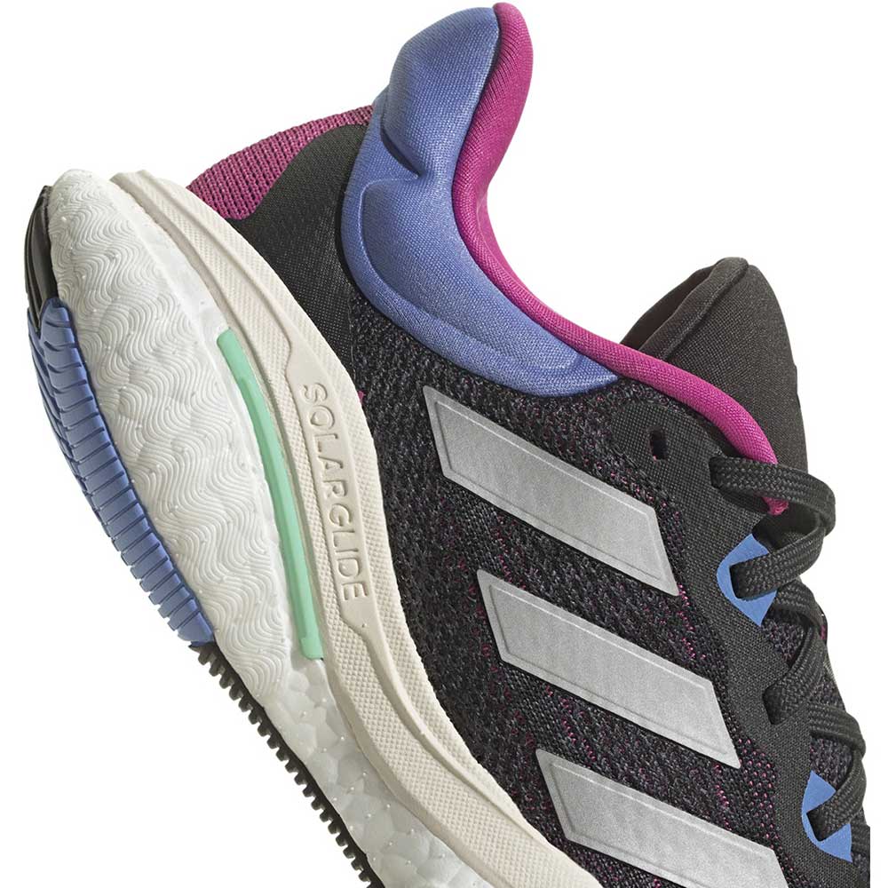 Women Solar Glide 6 Running Shoe - Carbon/Silver Met/Blue Fusion - Regular (B)