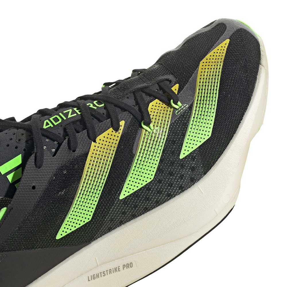 Unisex AdiZERO Adios Pro 3 Running Shoe - Core Black/Beam Yellow/Solar Green - Regular (D)