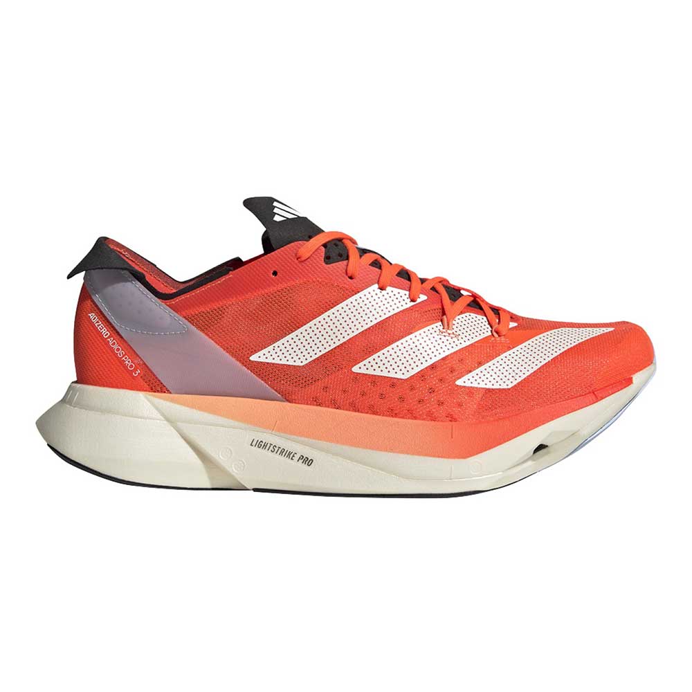 Unisex AdiZERO Adios Pro 3 Running Shoe - Solar Red/Zero Met/Coral Fusion - Regular (D)