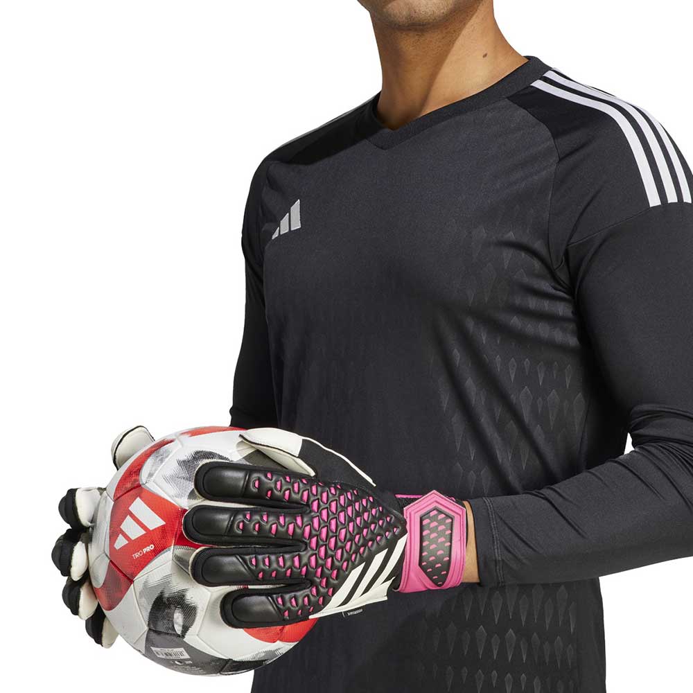 Men's Predator GL Match FS Gloves - Black/White/Team Shock Pink