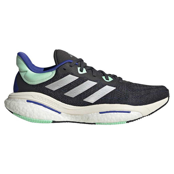 Men's Solar Glide 6 Running Shoe - Carbon/Silver Met/Pulse Mint - Regular  (D)