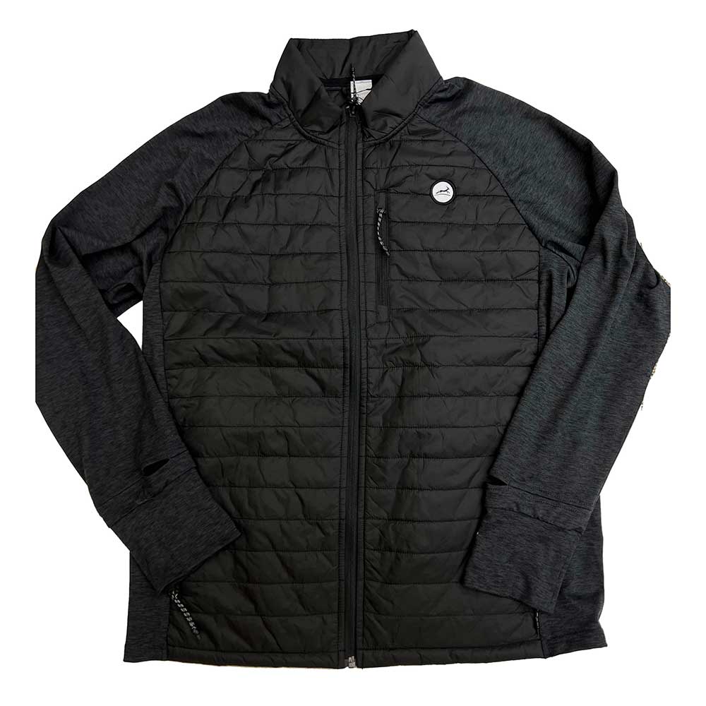 Women's Synthetic Down Jacket - Black/Black Embroidered Gazelle Patch