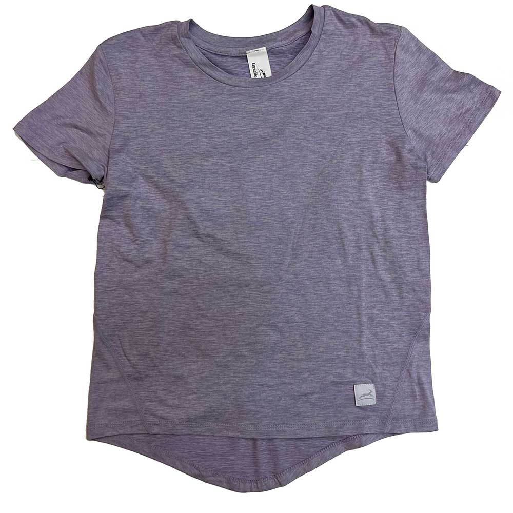 Women's Performance Tech Short Sleeve - Soft Lilac/Light Gray Woven Gazelle Patch