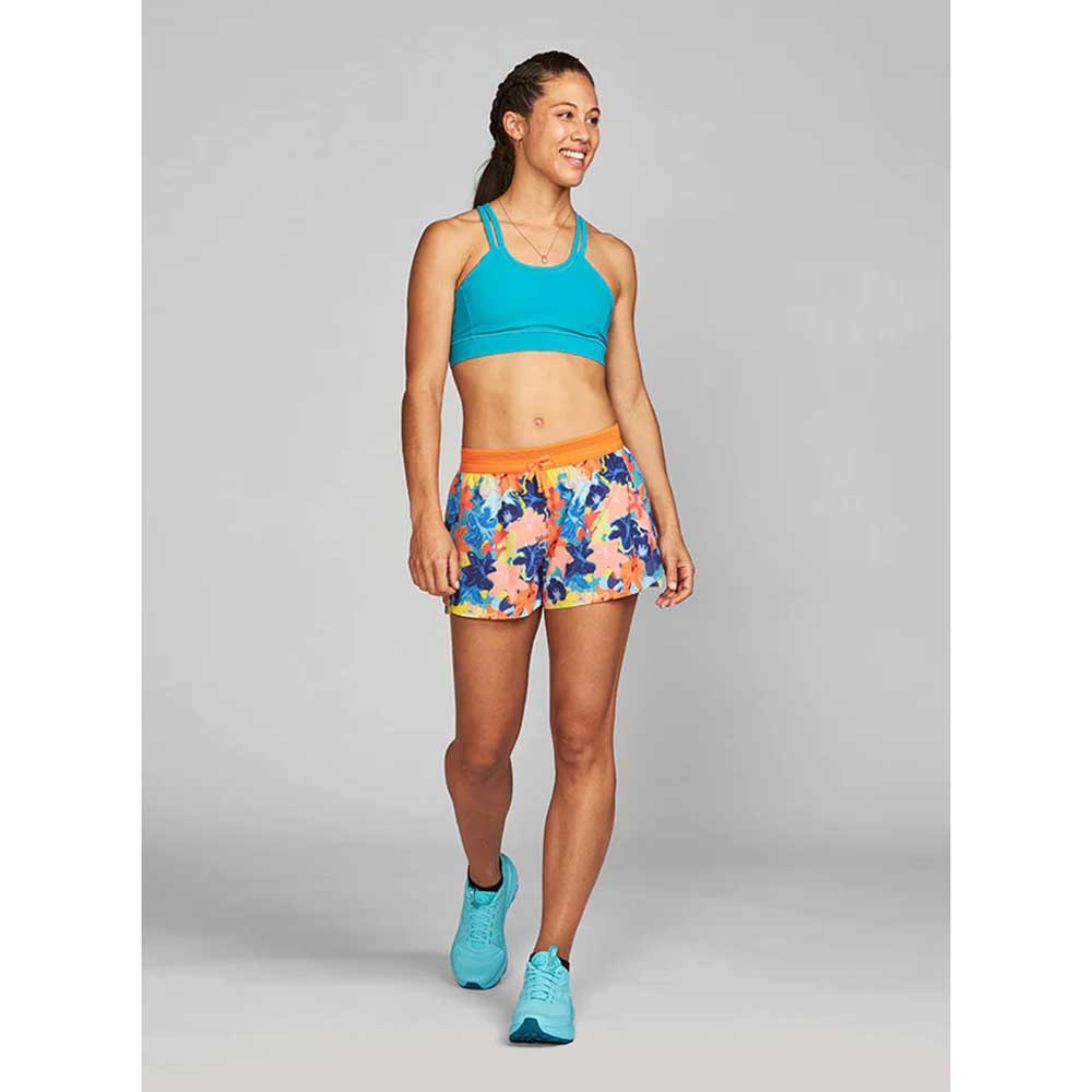 Women's 3in AFO Middle Short - Blue Floral Collage