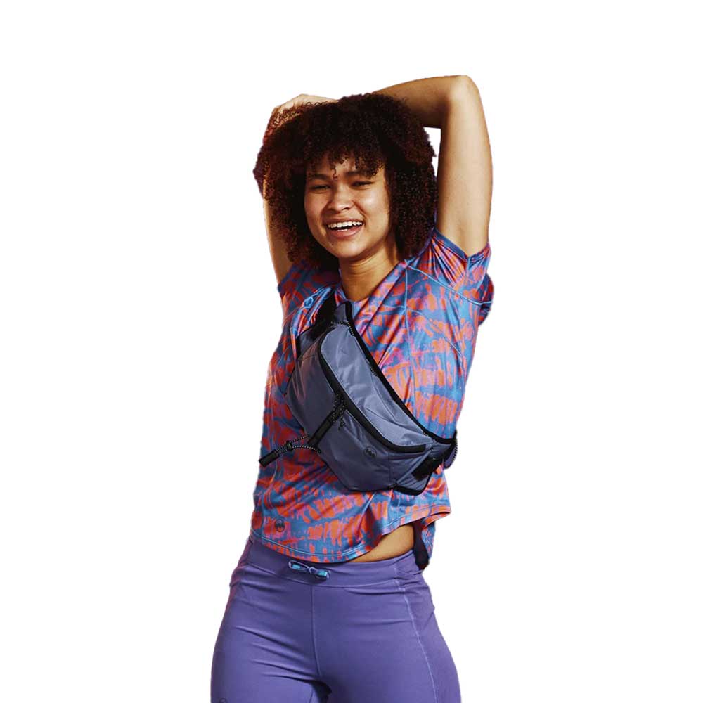 Women's Run All Day Tee - Cyanotype Papaya