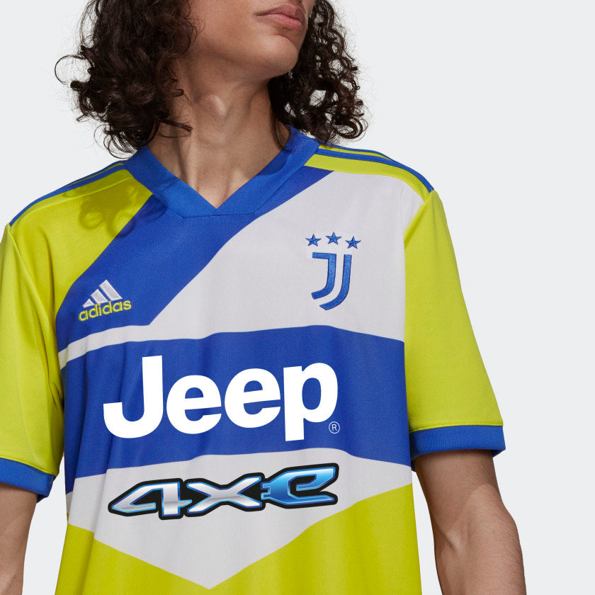 Adidas Juventus 21/22 Third Authentic Jersey Shock Yellow M - Mens Soccer Jerseys