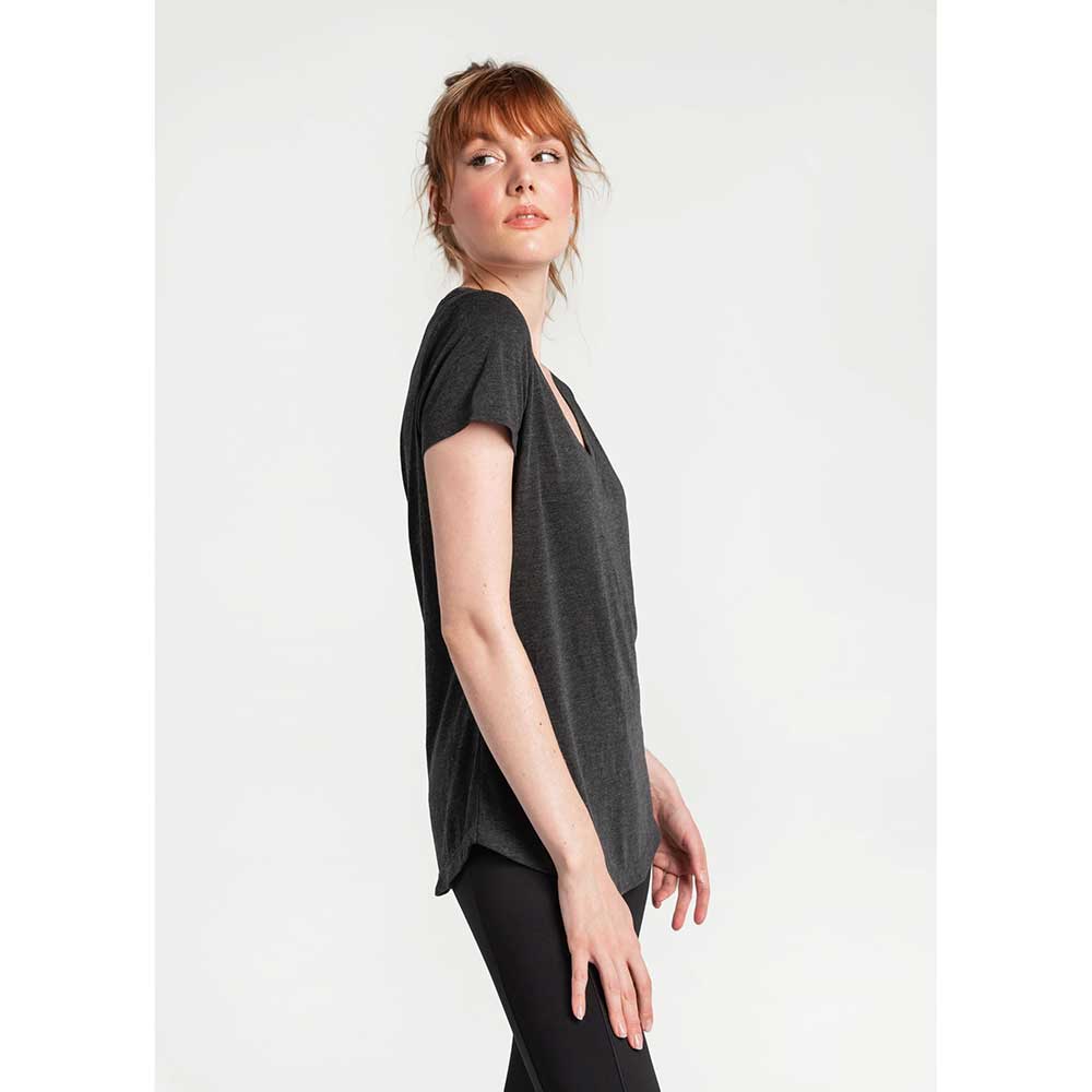 Women's Everyday V-Neck Short Sleeve -Black Beauty