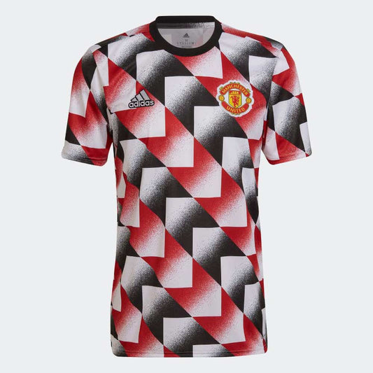 Men's adidas Manchester United 22/23 Pre Match Shirt - White/Real Red