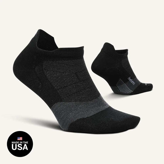 All Gender Merino 10 Cushion No Show Tab Socks - Charcoal