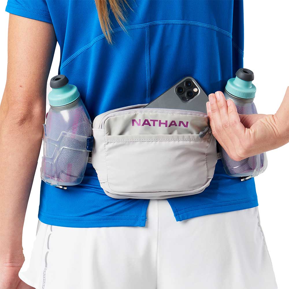 Trail Mix Plus 20oz Insulated 3.0 Hydration Belt - Vapor Grey/Magenta