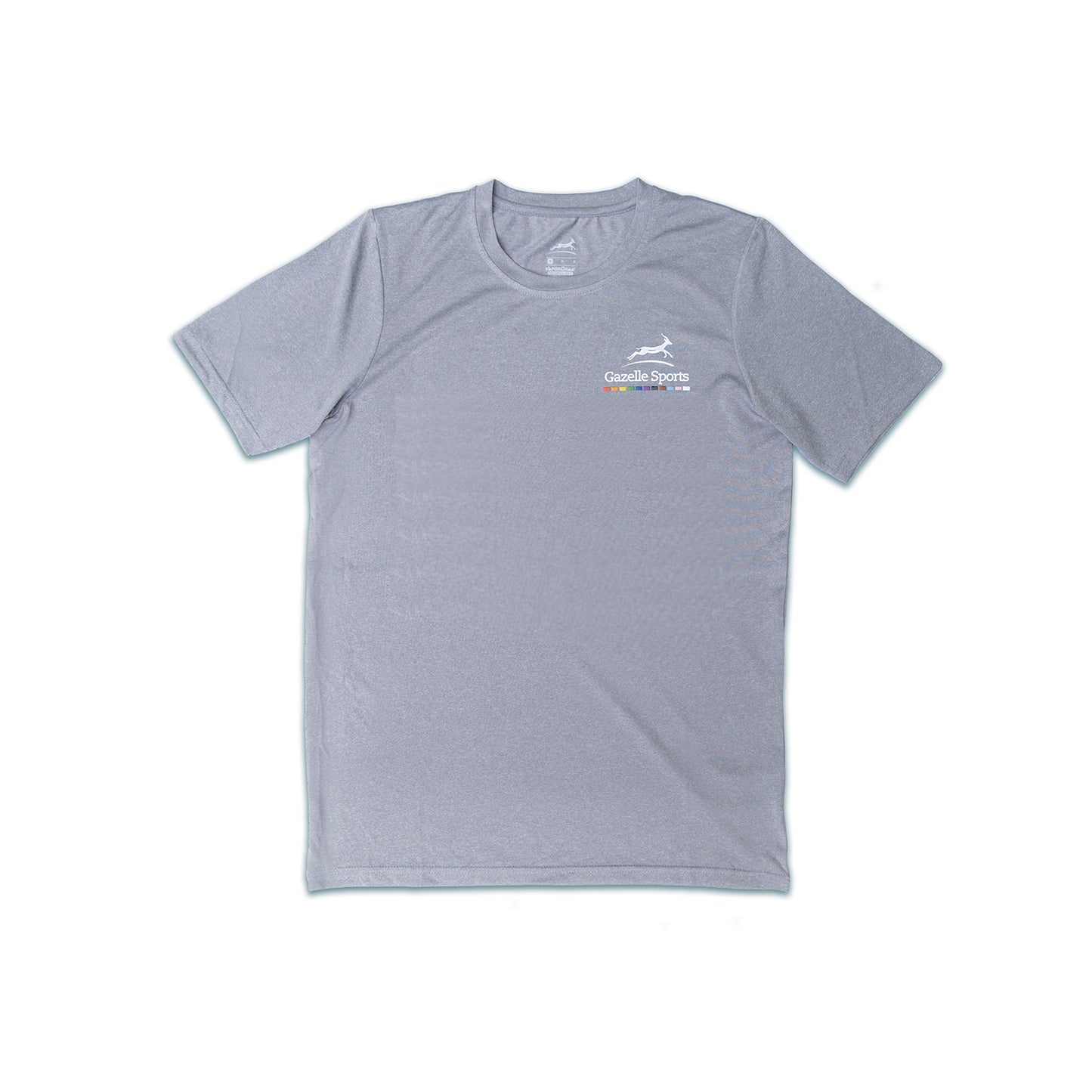 Unisex Run with Pride Short Sleeve Melange Shirt - Heather Grey