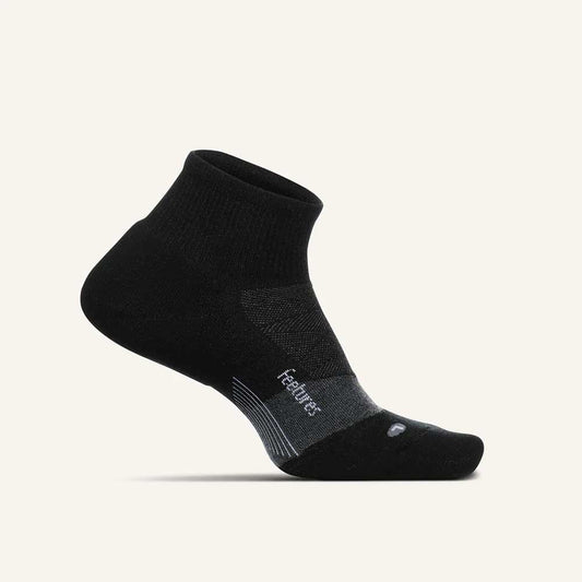 All Gender Merino 10 Cushion Quarter Socks- Charcoal